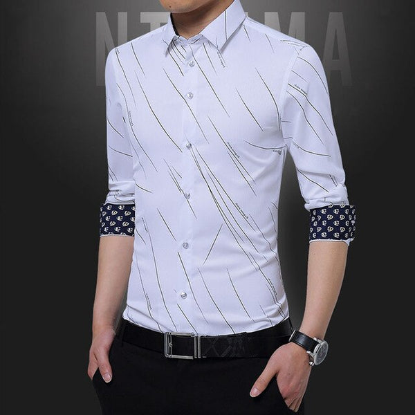 Male Clothing Fit Business Shirts Men ...